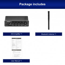 Aiyima A03 Bluetooth 5.0 Amplifier 2.1 Channel Amp Receiver 2x50W+100W TPA3116 - B2D1845B - Black - 8