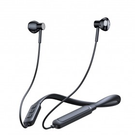 Dacom Earphone Earpods Bluetooth 5.0 Neckband Sweatproof with Microphone - WSH0537 - Black