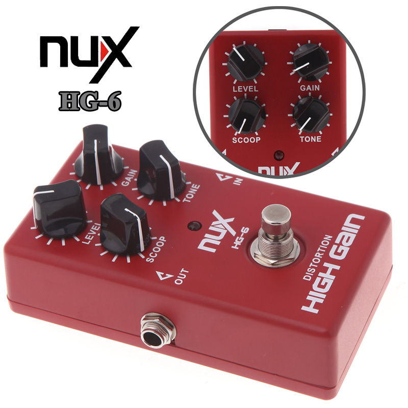 NUX Pedal Efek Gitar True Bypass HG6 Red NUX Pedal Efek Gitar True Bypass HG6 Red