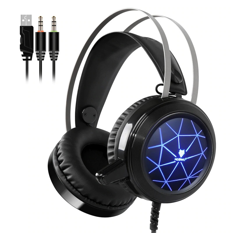 NUBWO Gaming Headphone Headset LED 3.5mm + USB with Microphone N1