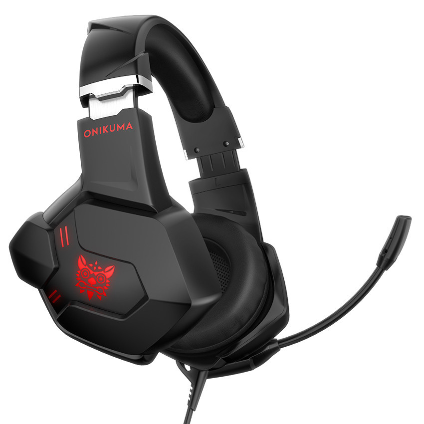 Onikuma K19 Professional Gaming Headset with LED Lights and Noise  Cancellation Microphone-Camou White – Smart Alfa
