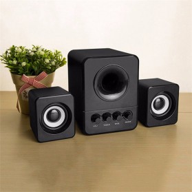 Taffware Speaker Stereo 2.1 with Subwoofer & USB Power - D-203 - Black - 6