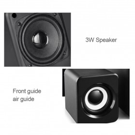 Taffware Speaker Stereo 2.1 with Subwoofer & USB Power - D-203 - Black - 8