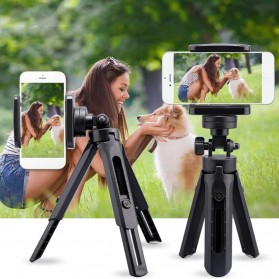 Action Camera, Camera, Tripod, Camera Case - ACEHE Tripod Mini Smartphone Holder Clamp Vlog Zoom Meeting - K-518 - Black