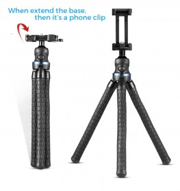 APEXEL Mini Tripod Flexible with 1/4 Universal Smartphone Clip - APL-JJ05 -
