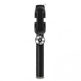 Noosy Leather Selfie Stick with Detachable Bluetooth Remote Shutter, Mini Tripod, Fisheye Lens and Wrist Strap - BR11 - Black - 1