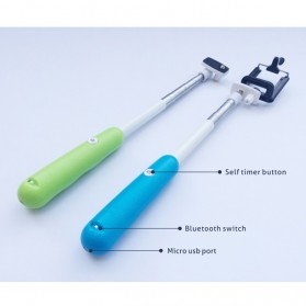 Noosy Tongsis Wireless Self Timer Monopod for iOS and Android - BR04 - Pink - 6