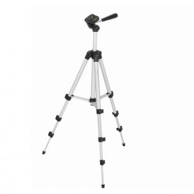 Action Camera, Camera, Tripod, Camera Case - Weifeng Tripod Stand 4-Section Aluminium with Brace - WT-3110A (Original) - Silver Black