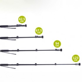 Yunteng Extendable 4 Sections Handheld Monopod with Universal Clamp 02 for DSLR / Xiaomi Yi / Xiaomi Yi 2 4K / GoPro - YT-188 (ORIGINAL) - Black - 7