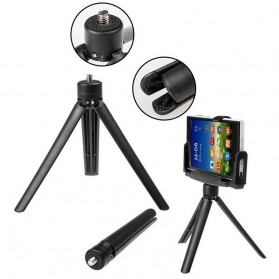 Universal Mini Tripod Stand for Smartphone Action Cam Camera - TP179 - Black
