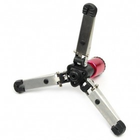 Universal Portable Stainless Steel Monopod Stands for Smartphone / Action Camera - Black/Red - 2