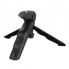 Paket 2 in 1 Portable Mini Folding Tripod for DSLR + Universal Clamp SC-L JUMBO - Black - 2