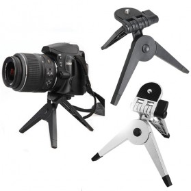2 in 1 Portable Mini Folding Tripod Jangka for DSLR - Black - 9