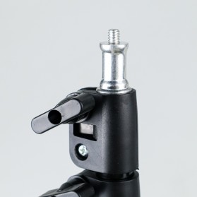 TaffSTUDIO Portable Light Stand Tripod 16mm 1/4 Thread 3 Section 200cm for Studio Lighting - SN303 - Black - 3