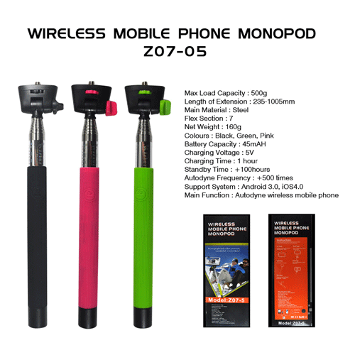 tongsis wireless mobile phone monopod for iphone z07 5 tongsis wireless mobile phone monopod for iphone z07 5