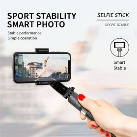 Cafele Tongsis Gimbal Stabilizer Selfie Stick Tripod Smartphone Handheld with Remote - L08 - Black - 1