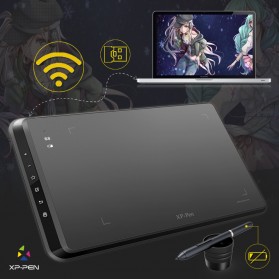 XP-Pen Wireless Smart Graphics Drawing Pen Tablet with Passive Pen - Star 05 - Black - 1