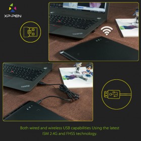 XP-Pen Wireless Smart Graphics Drawing Pen Tablet with Passive Pen - Star 05 - Black - 6