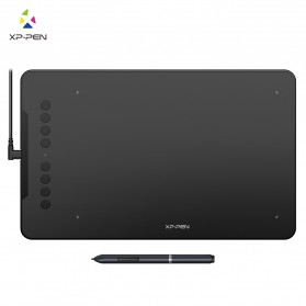 XP-Pen Deco01 Graphics Digital Drawing Tablet with P03 Passive Pen - Black - 1