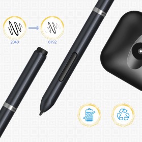 XP-Pen Deco01 Graphics Digital Drawing Tablet with P03 Passive Pen - Black - 2