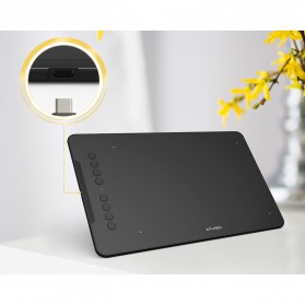 XP-Pen Deco01 Graphics Digital Drawing Tablet with P03 Passive Pen - Black - 6