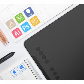 XP-Pen Deco01 Graphics Digital Drawing Tablet with P03 Passive Pen - Black - 7