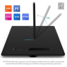 XP-Pen Star G960S Graphics Digital Drawing Tablet with PH3 Passive Pen - Black - 5
