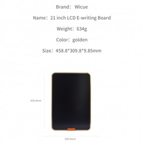 Wicue LCD Blackboard Digital Drawing Tablet Papan Gambar 21 Inch - W2101 - Black - 7