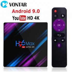Vontar Mini Smart TV Box 4K Android 9.0 4GB 32GB with Voice Remote - H96 MAX - Black - 2