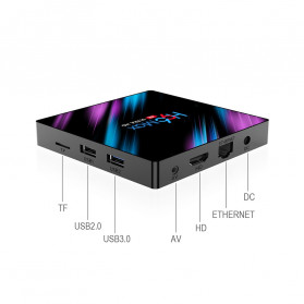 Vontar Mini Smart TV Box 4K Android 9.0 4GB 32GB with Voice Remote - H96 MAX - Black - 5
