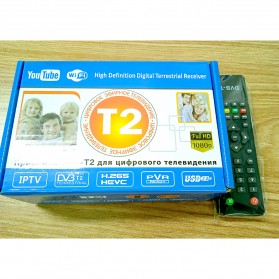 Taffware Digital Satellite TV Tuner Box Receiver Youtube H.265 1080P DVB-T2 - DZ084 - Black - 10