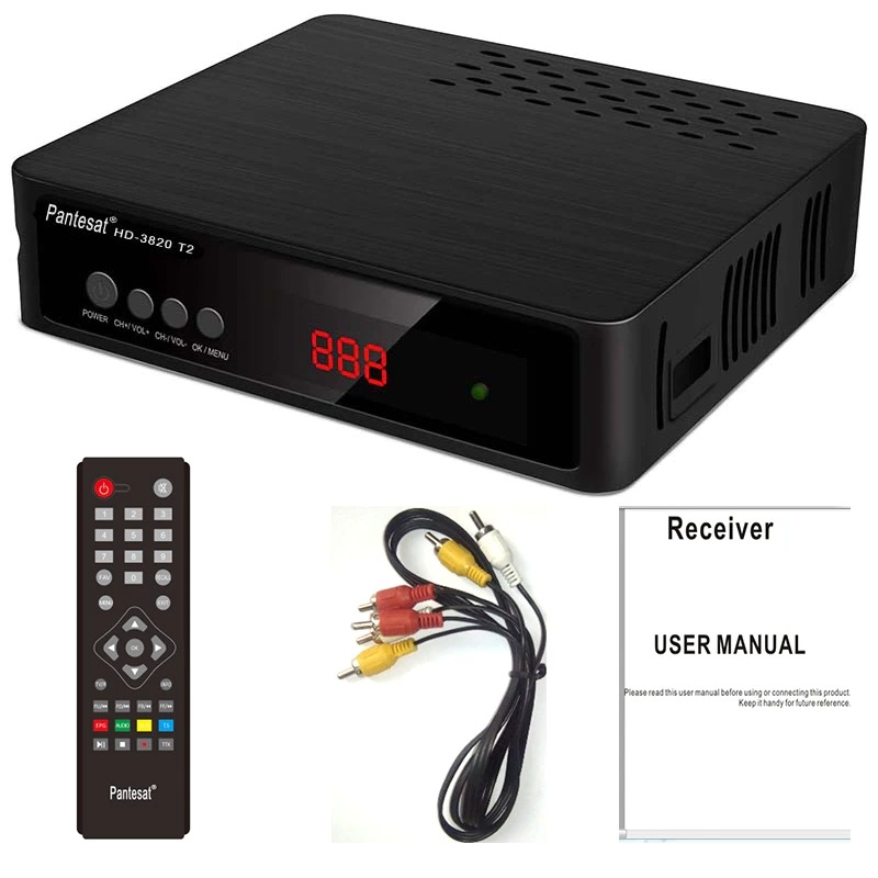 Pantesat Digital TV Tuner Set Top Box WiFi Receiver DVBT2 HD3820