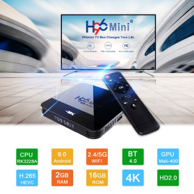 Vontar Mini Smart TV Set Top Box 4K Android 9.0 2GB 16GB - H96 - Black