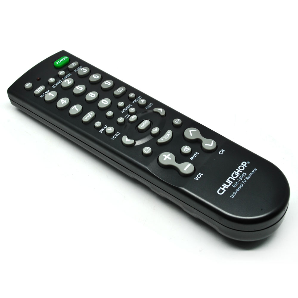 CHUNGHOP Universal TV Remote Control - RM-139ES - Black 
