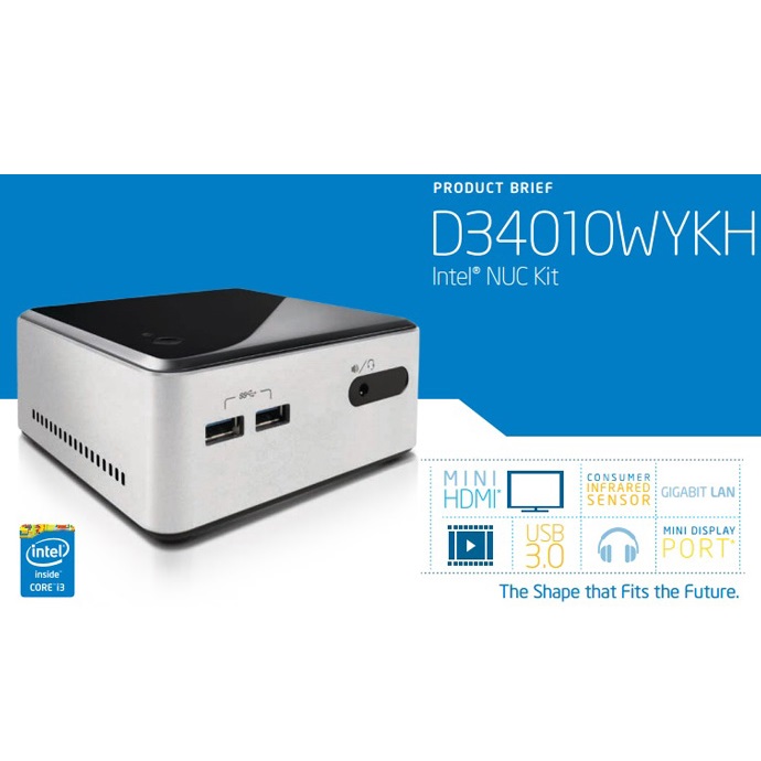 Intel NUC Complete Set Mini PC - BOXD34010WYKH2 - Black Intel NUC Complete Set Mini PC - BOXD34010WYKH2 - Black