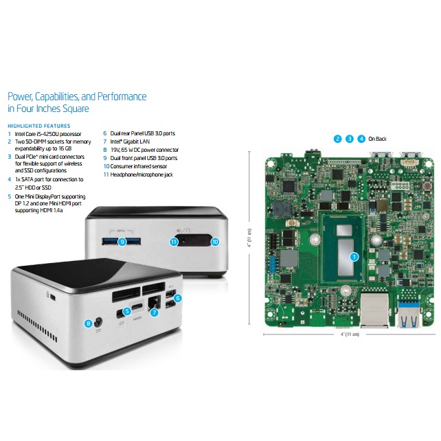 Intel NUC Complete Set Mini PC - BOXD54250WYKH2 - Black Intel NUC Complete Set Mini PC - BOXD54250WYKH2 - Black