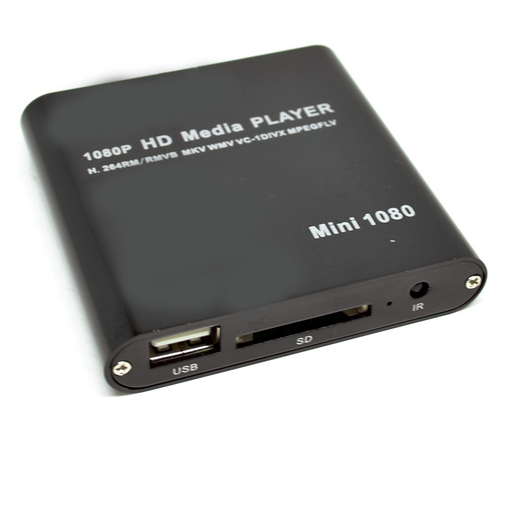 Mini Full HD 1080P HDMI MultiMedia HDD Player with TF Card - Black ...