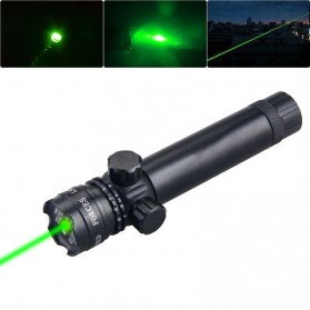 VASTFIRE Tactical Green Dot Laser Gun Scope Airsoft Rifle with Mount + Baterai + Charger - JG-2 - Black