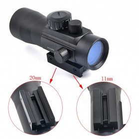 Bushnell Tactical Hunting Red Green Dot Laser Gun Optical Sight Mount Airsoft Rifle - 3X44RD - Black
