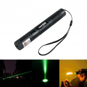 TaffLED Green Beam Laser Pointer 1MW 532NM with Baterai+Charger - YL-301 - Black