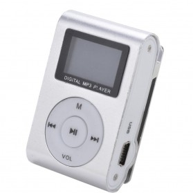 ZUCZUG Pod MP3 Player TF Card dengan Klip & LCD - ZC10 - Silver