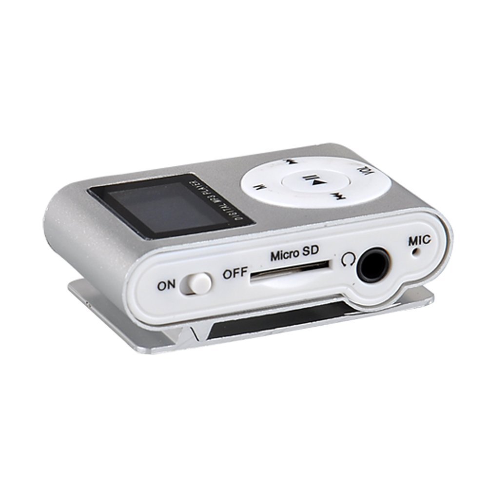 ZUCZUG Pod MP3 Player TF Card dengan Klip & LCD ZC10 Silver