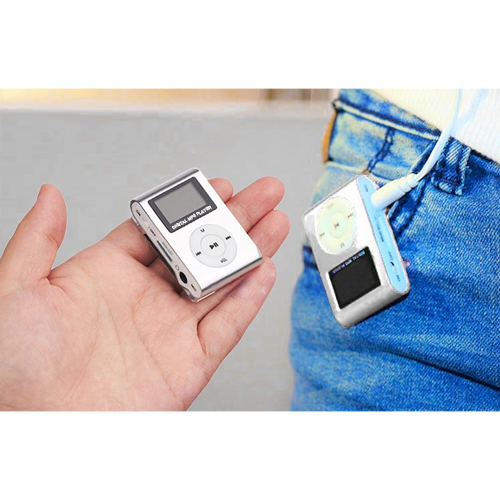 ZUCZUG Pod MP3 Player TF Card dengan Klip & LCD ZC10 Silver