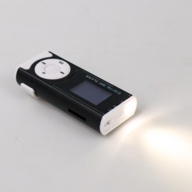 MP3 Player Dengan Slot TF & Clip & LED Flashlight - GC8945 - Black - 2