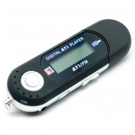 ICEICE USB MP3 Player LCD Display FM Radio TF Slot - DZ3176-01 - Black - 3
