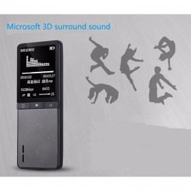 ONN W8 MP3 Digital Audio Player Bluetooth 8GB with Mic Recorder - Black - 1