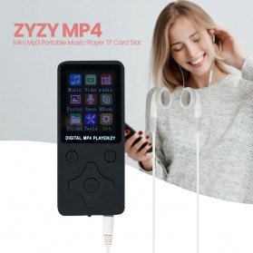ZYZY MP4 Player Mini Mp3 Portable Music Player TF Card Slot - T1 - Black