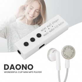 DAONO Wonderful Clip Mini MP3 Player - ZHKUBDL - White