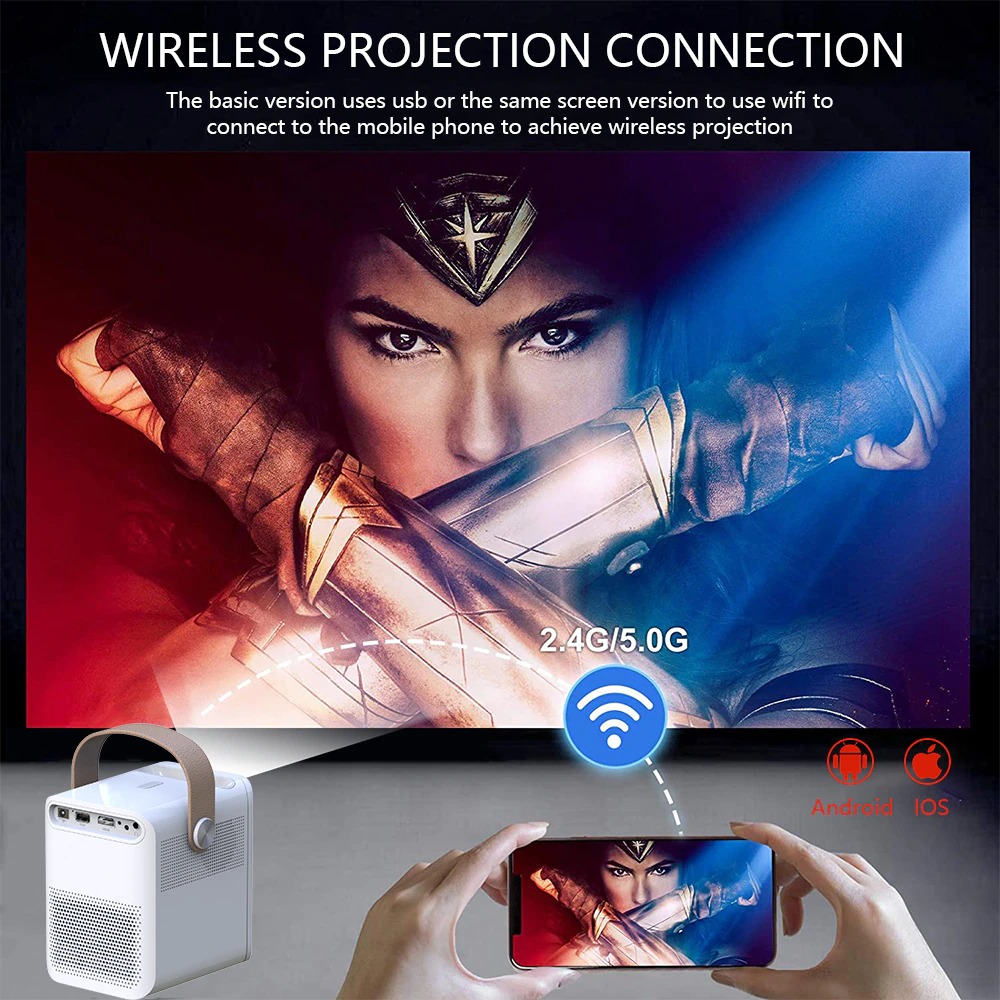 Aumiro Proyektor Mini Portable Home 