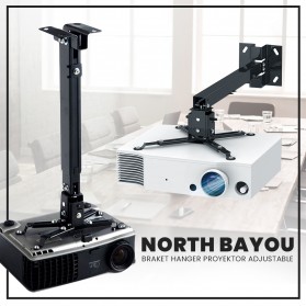 North Bayou Braket Hanger Proyektor Adjustable Universal - NB-P1 - Black